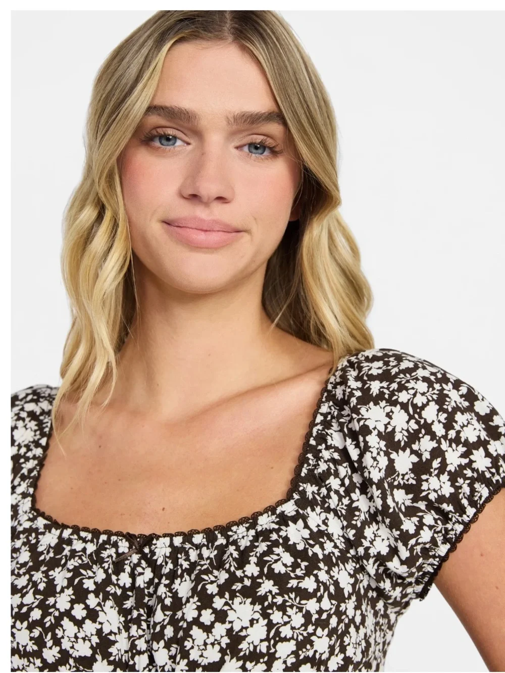 No Boundaries Fit and Flare Dress with Puff Sleeves - Size Large